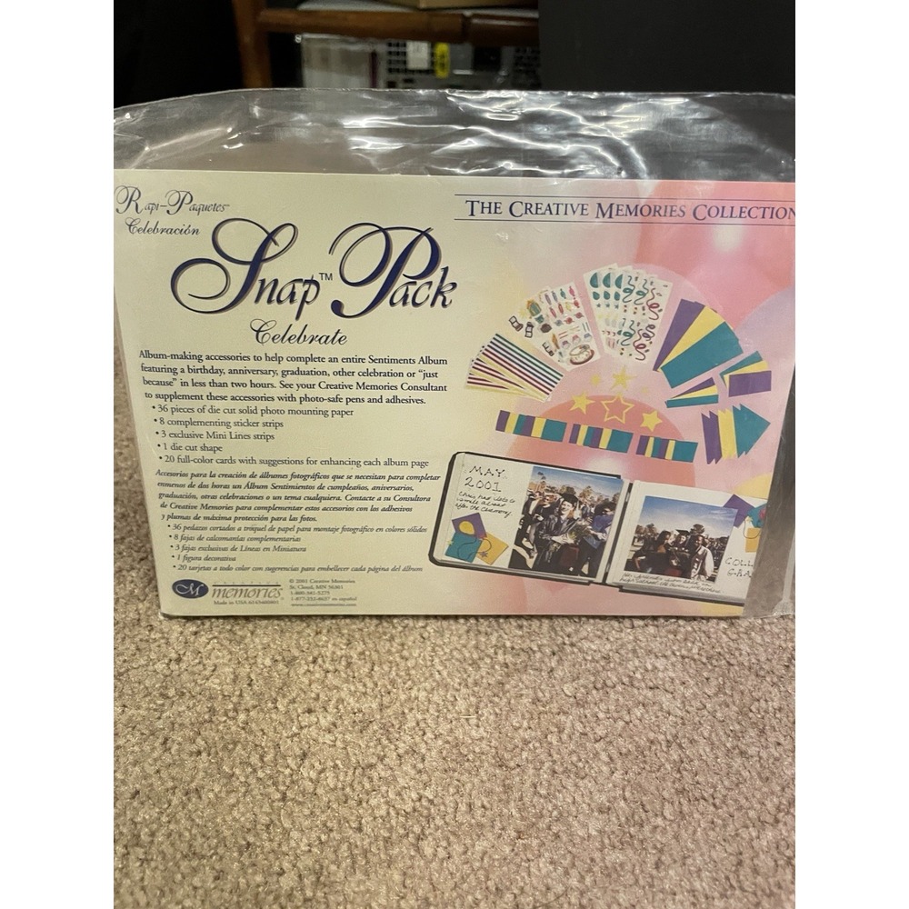 The Creative Memories Collection 36 Snap Pack Celebrate Paper Stickers Card 2001